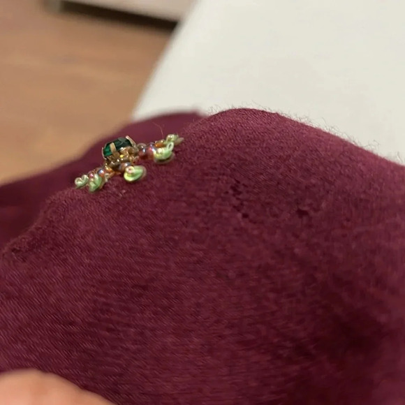 Bayaa Hand Beaded Scarf/head scarf length 69” and width 14.75” - Picture 7 of 8